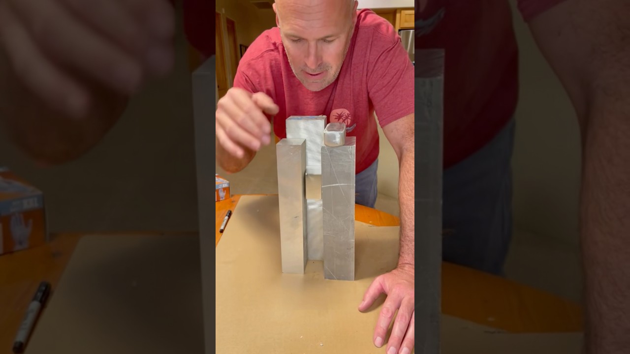Super magnet creates force field with aluminum #physics #aluminum #magnet