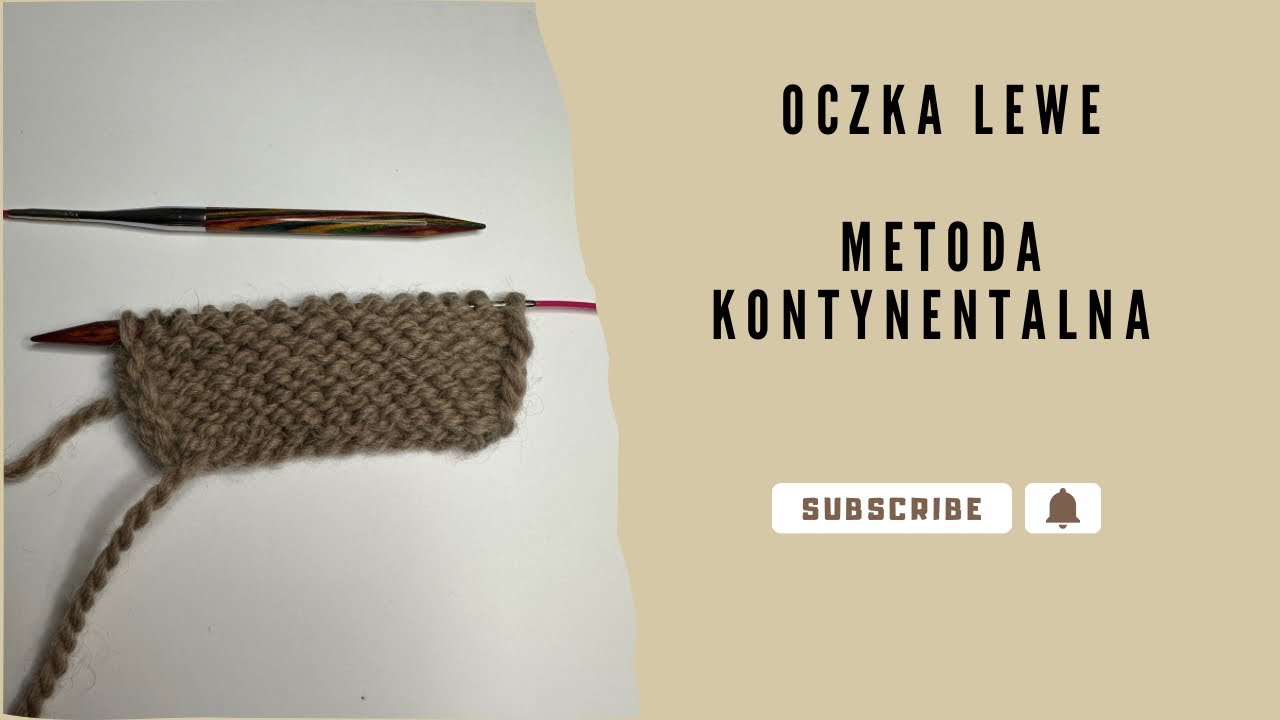 Oczka lewe (Purl), metoda kontynentalna. Lekcja 4😊 @AnnaAdamek_design Dziergaj z Anką🧶🥢