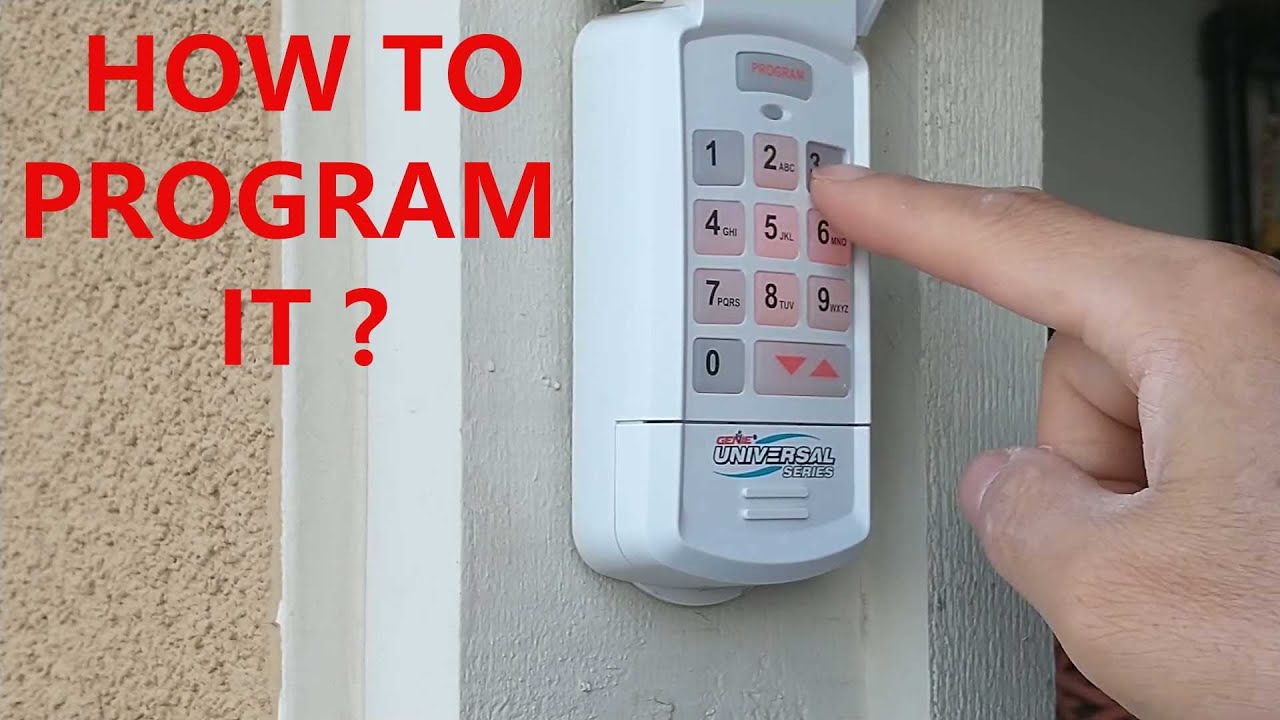 How to program Genie Universal Garage door opener Wireless Keypad after 1 year of use, MY WAY