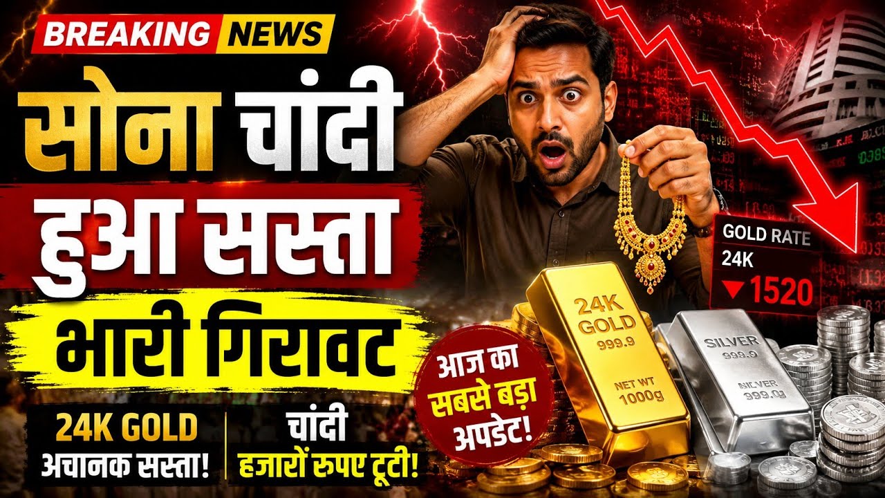 Gold & Silver Price Crash Today | 24K Gold Rate Falls Big!
