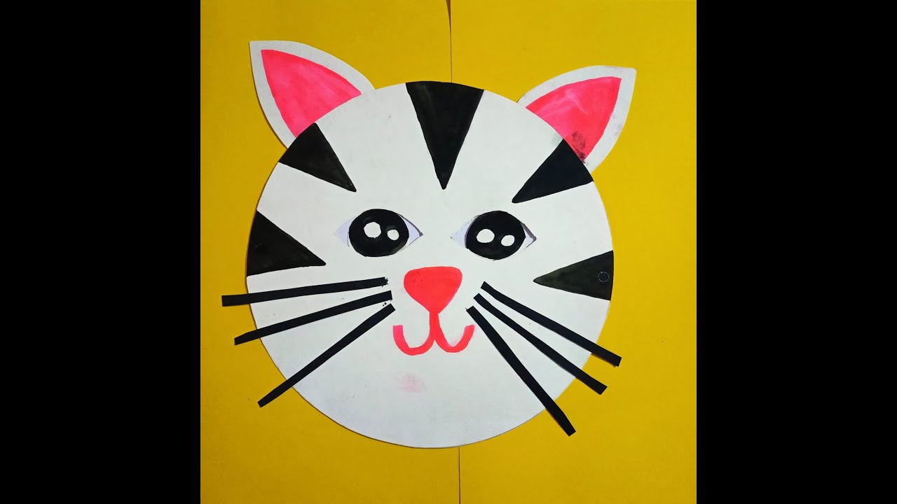 DIY Paper Craft of Cat Face Mask
