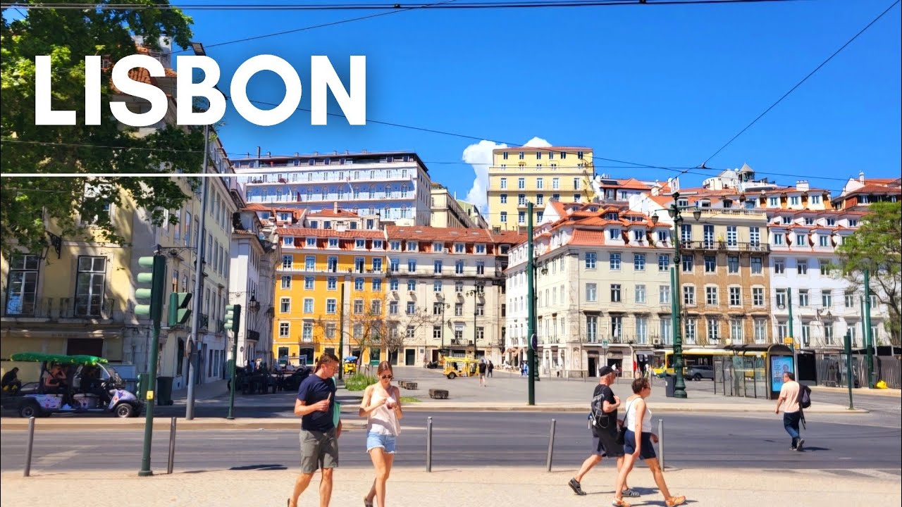 Lively Sunday in Lisbon Downtown Today | Lisbon Portugal