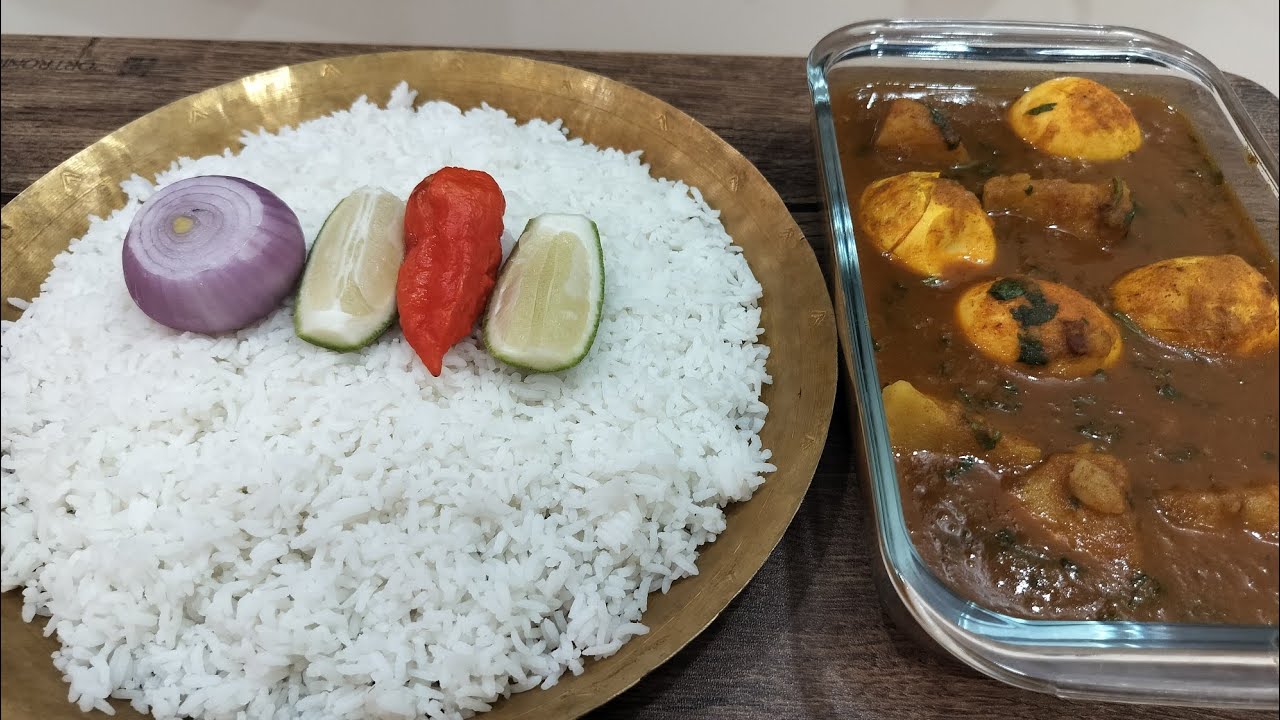 Big bites, egg curry and huge rice with king chilli 🔥🔥