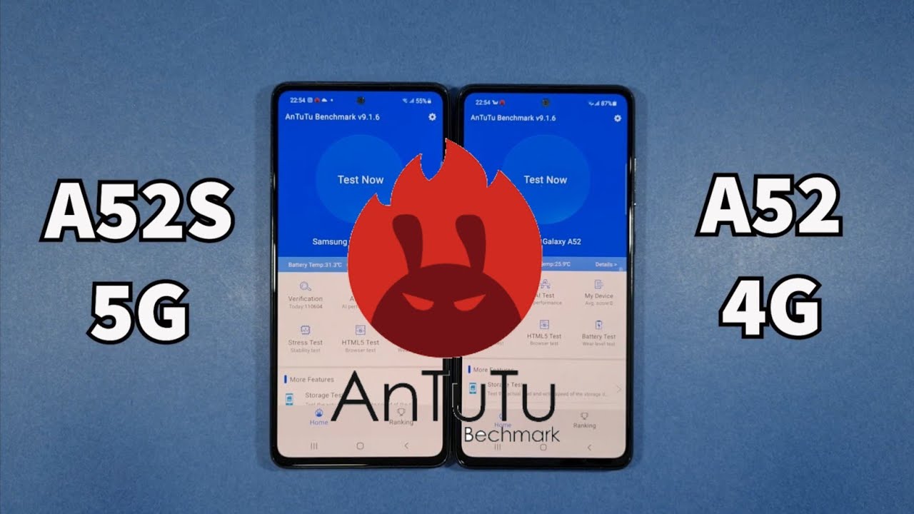 Samsung A52S 5G vs Samsung A52 4G Antutu Benchmark Test