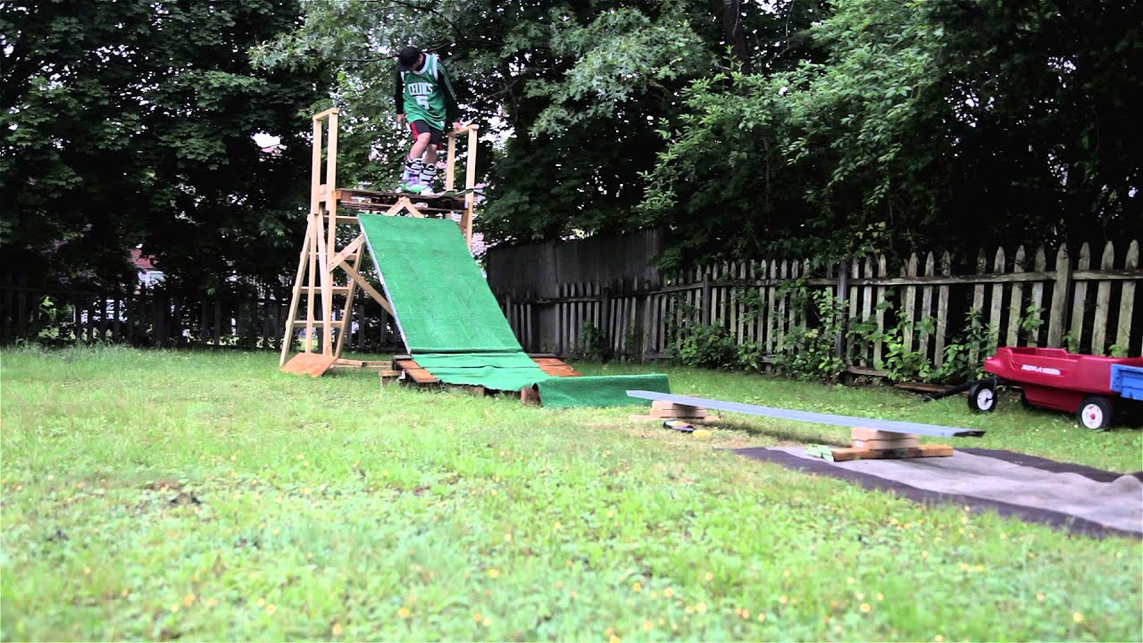 Summer ski Setup backyard grinding homemade ggbg!