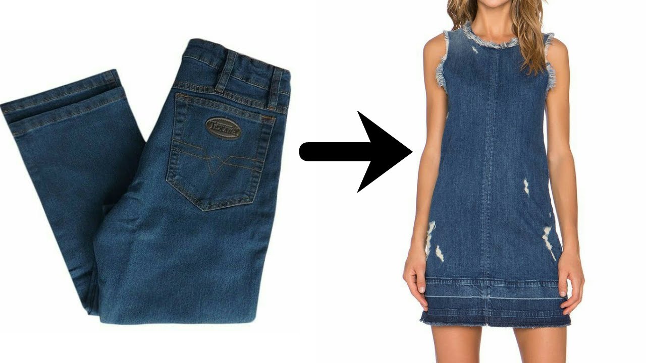 COMO TRANSFORMAR PERNAS DE CALÇA JEANS EM VESTIDO - SUZAMUSA