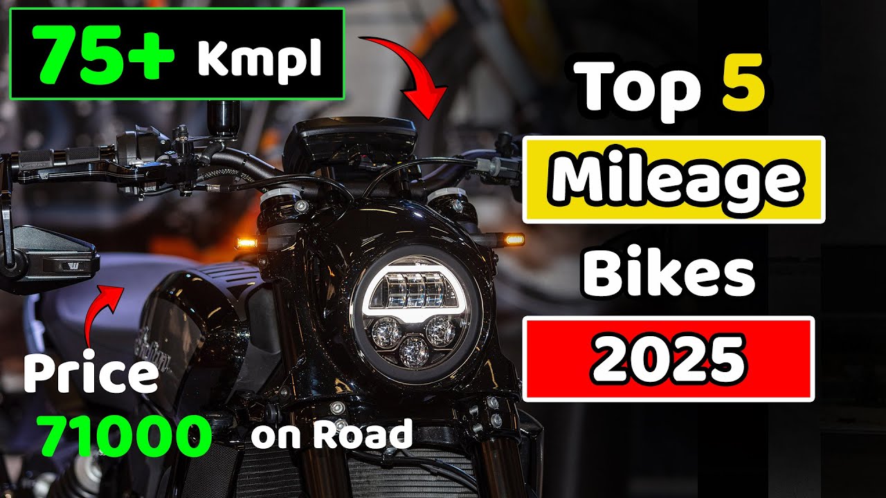 Top 5 BEST Mileage Bikes in India 2025 | Most Fuel efficient bike in India