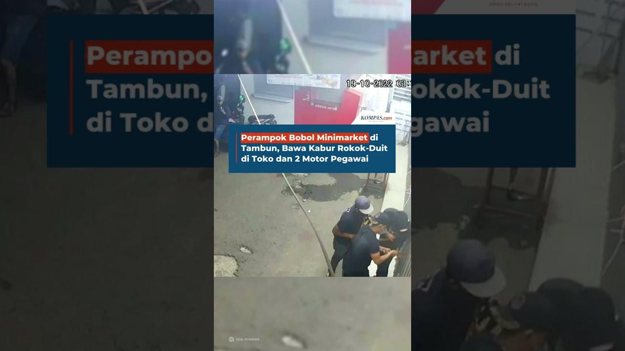 Perampok Bobol Minimarket di Tambun, Gondol Rokok, Susu, dan Motor