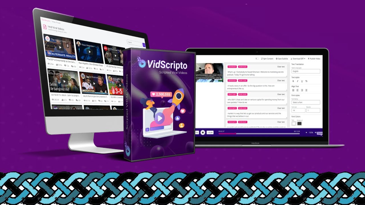 VidScripto - Automated Subtitles, Translated Subtitles AND Translated Audio in 30 languages!