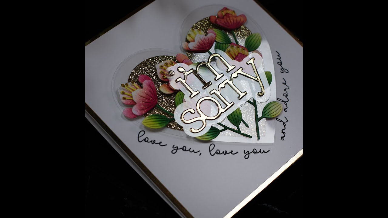 Beautiful Love Card Using Acetate Layers - SSS Exotic Blooms
