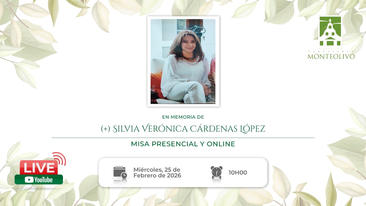 Misa presencial y online en memoria de Silvia Verónica Cárdenas López