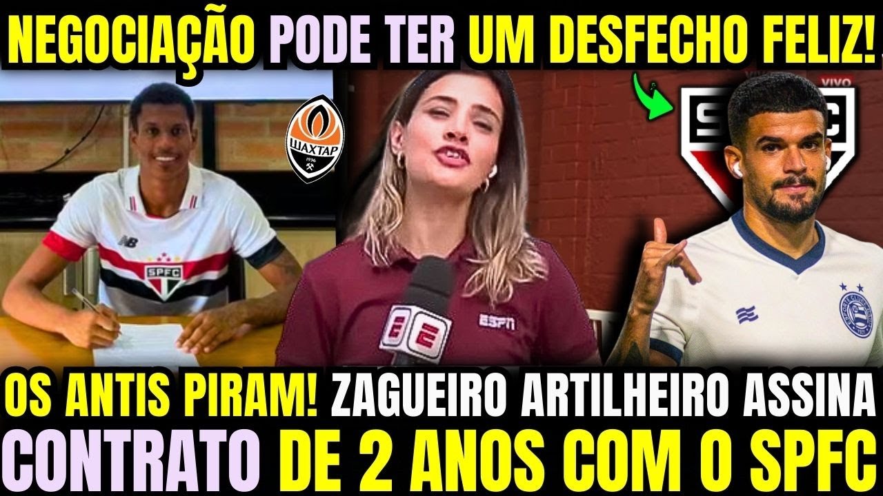 TRICOLOR AGORA TEM UM NOVO ZAGUEIRO ARTILHEIRO A DISPOSIÇÃO DE CRESPO! NEGOCIAÇÃO COM FINAL FELIZ!