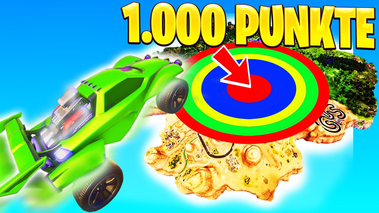 ROCKET LEAGUE Auto vs. DARTSCHEIBE im Fortnite Rampen EXPERIMENT mit @odumanpique