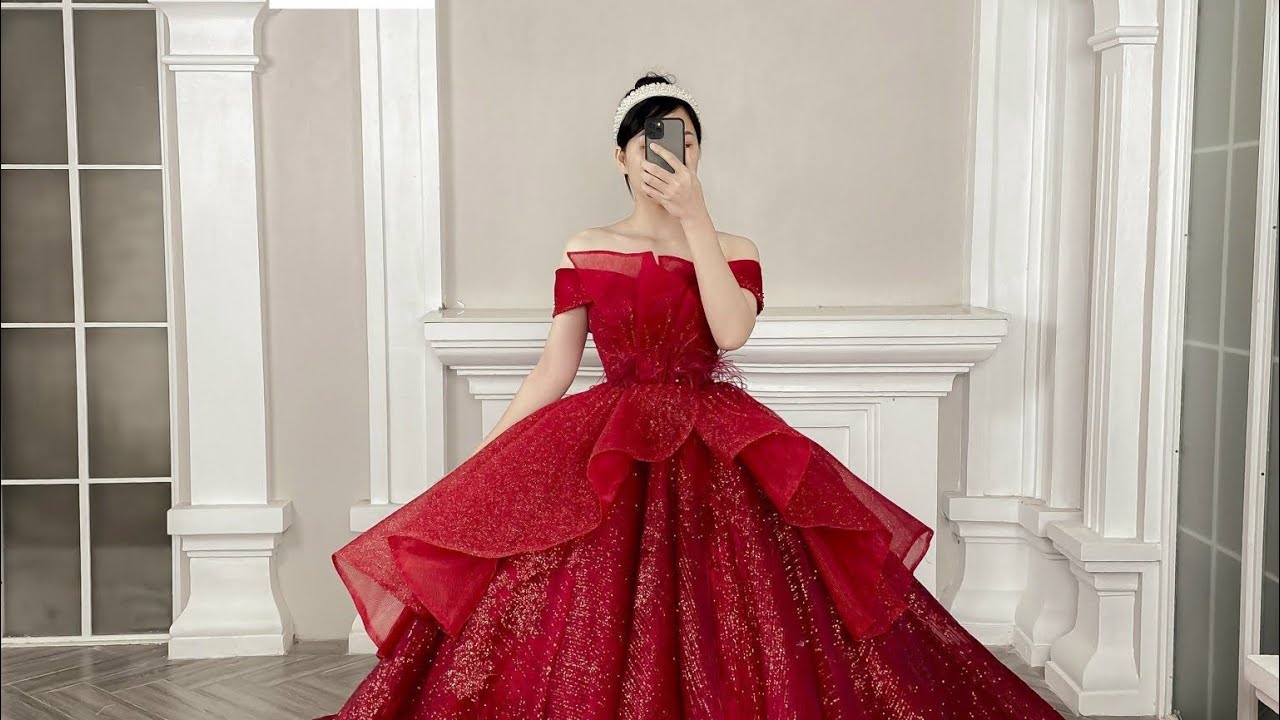 Luxury wedding, red gowns||￼ Royal net gown || subscribe P Sakhina channel