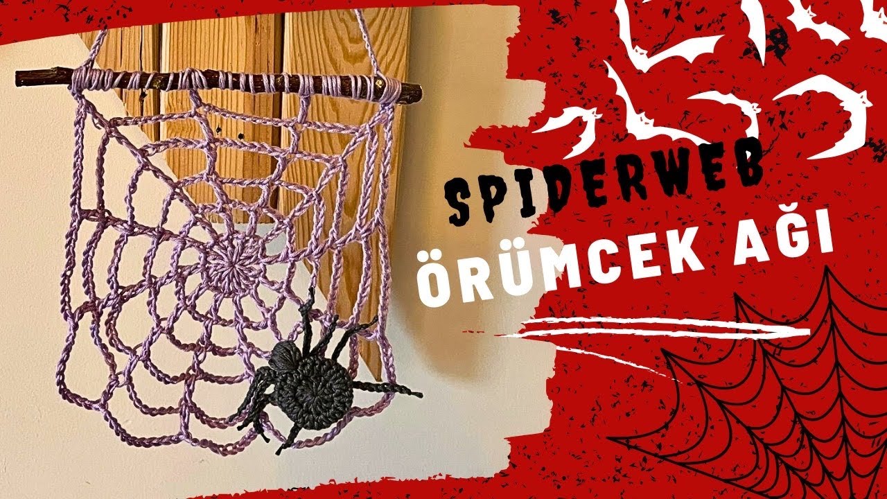 ÖRÜMCEK AĞI NASIL ÖRÜLÜR? | HOW TO CROCHET SPIDERWEB? [beginner friendly] [subtitles ]