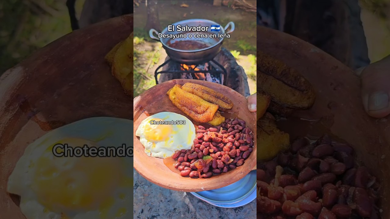 Cena o desayuno Salvadore&ntilde;o en le&ntilde;a #ElSalvador #recetas #choteando503