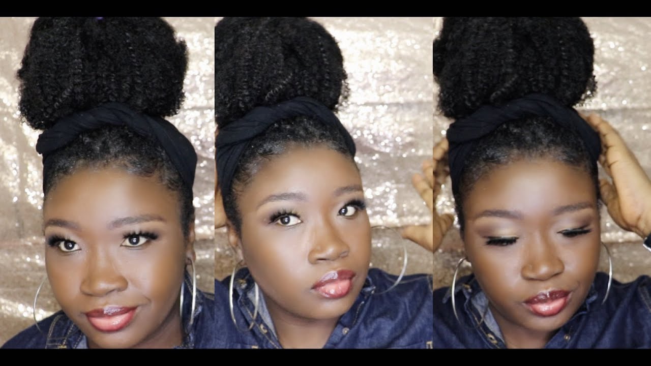 TURN YOUR CROCHET BRAIDS INTO A BUN