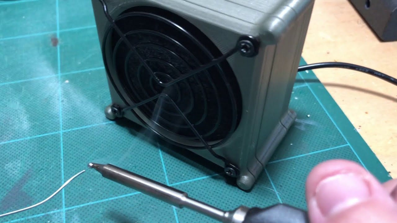 Solder fume extractor demo