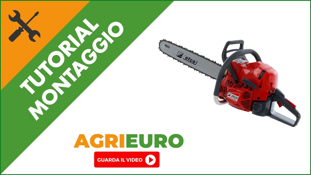 Motosega a scoppio Efco MT 6510: montaggio completo della motosega professionale con barra da 51 cm.