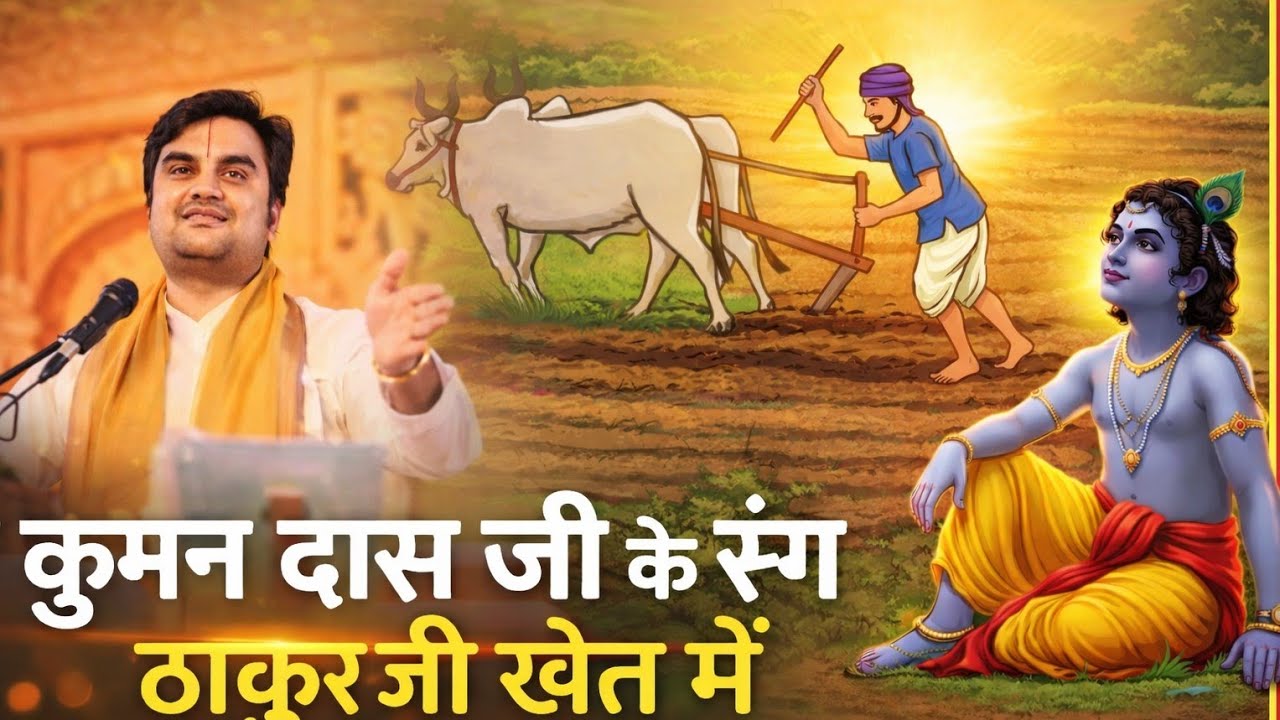 “ठाकुर जी खेत में, जीवन में सुख-शांति” #thakurji  #bakebihariji 