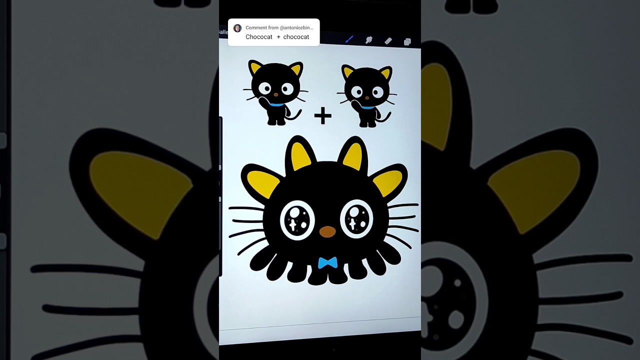 THE LAST ONE 💀 CHOCOCAT+ CHOCOCAT 🖤 #chococat #sanrio #cute #drawing #funny #hellokitty #badtzmaru