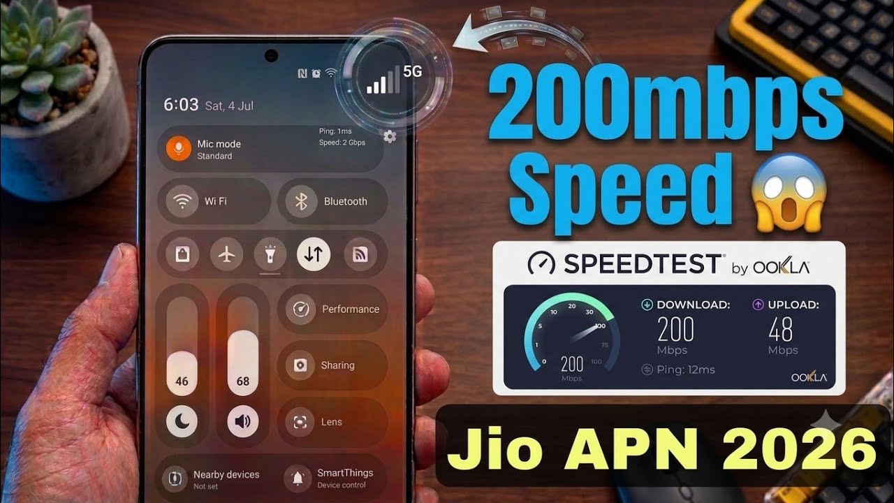 🛜 Jio 4G/5G New APN Setting 2026 ✅ Jio 4G Network Problem solution 🔥Jio 5G internet Speed increase