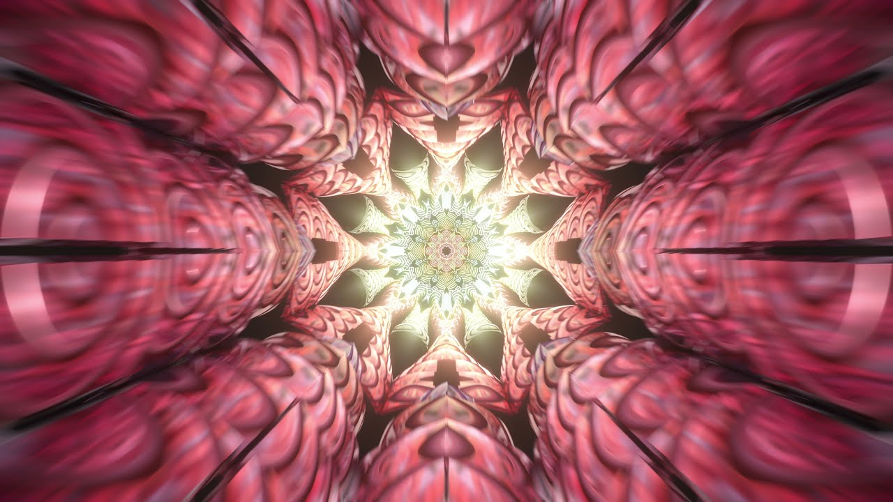 Beautiful Colorful Trippy Pattern Peace And Love 3D Mandala Spiritual Tunnel Light