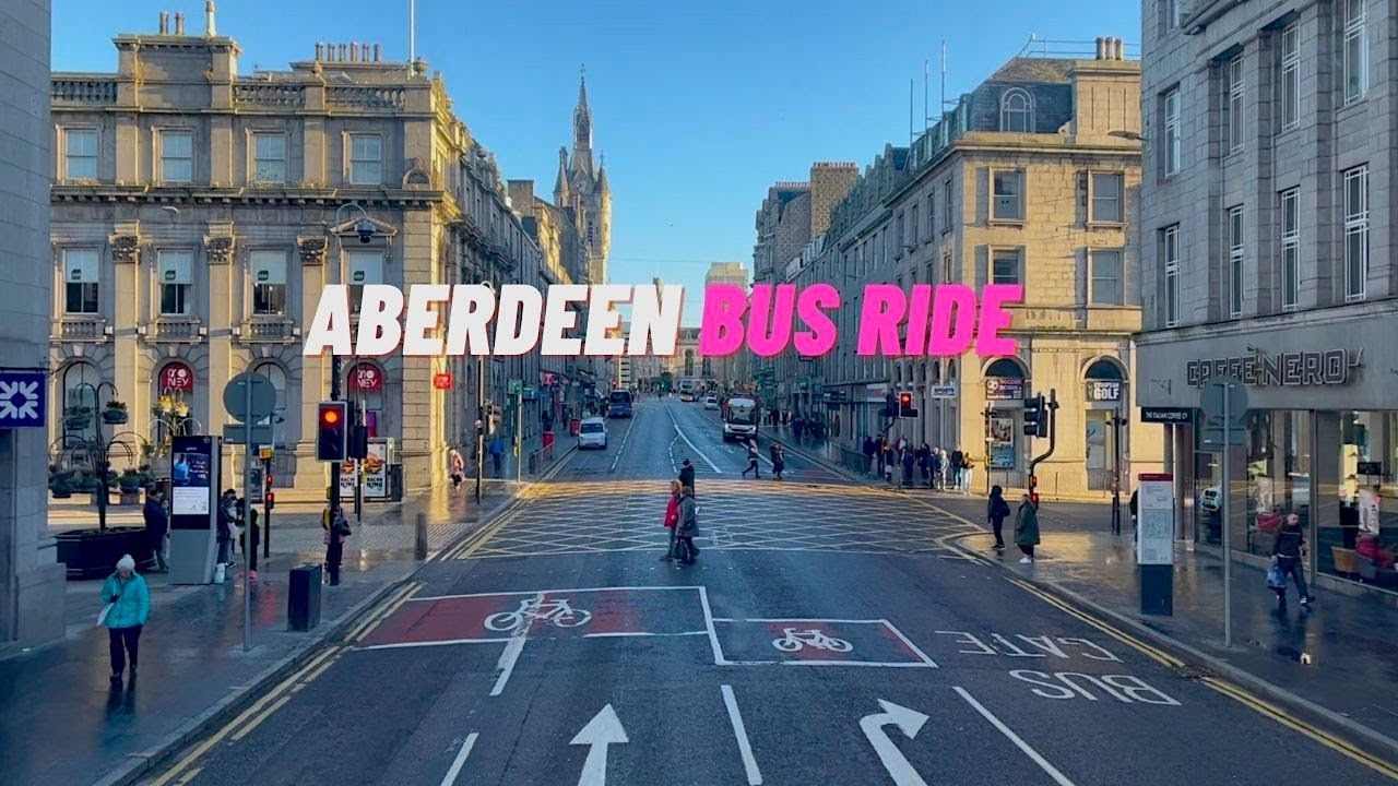 Aberdeen in Winters |Bus ride from Union Street to Kittybrewster Retail Park |City tour January 2023