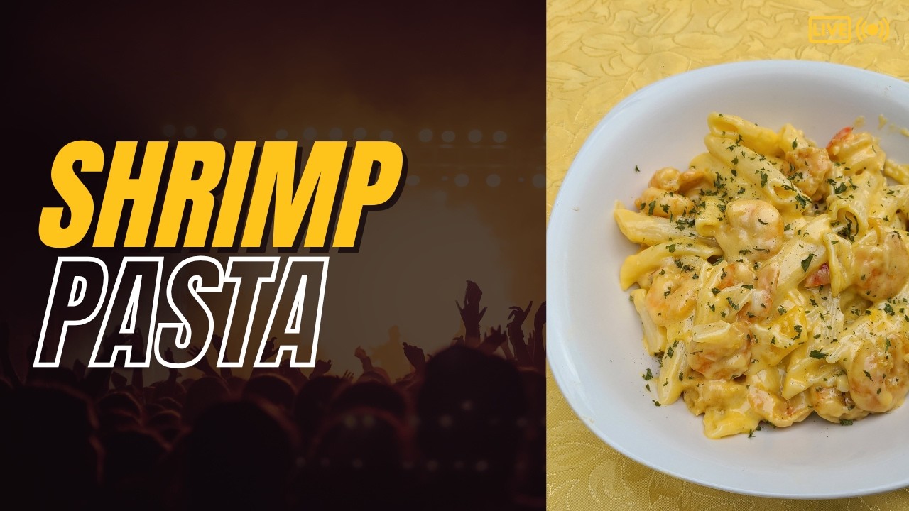 I made shrimp pasta for the first time