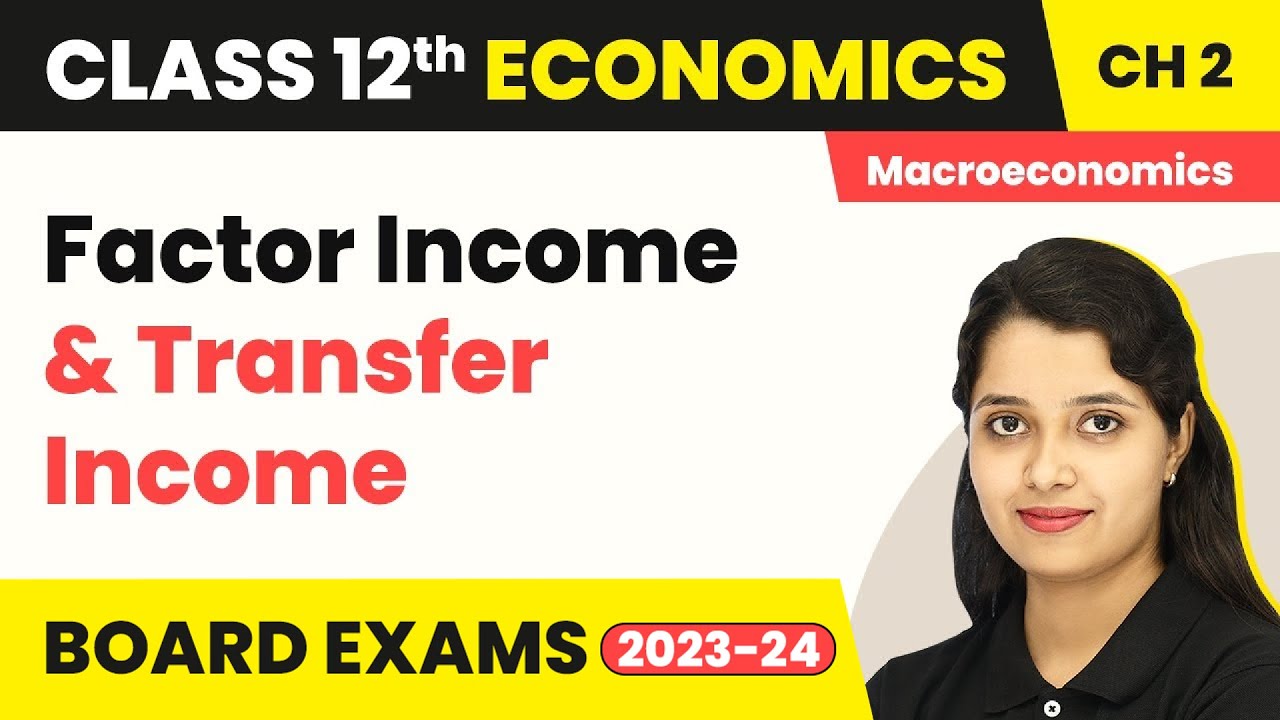 Class 12 Macroeconomics Ch2|Factor Income And Transfer Income-National Income Accounting 2022-23