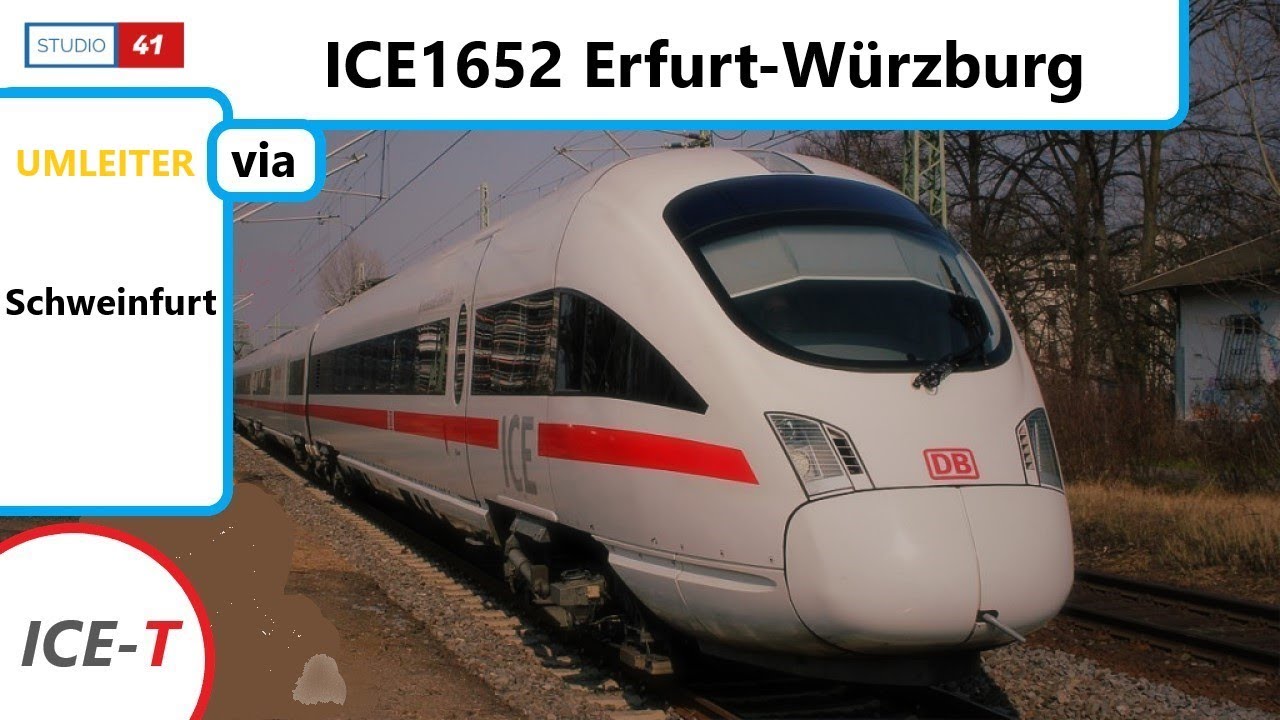 Erfurt-W&uuml;rzburg *ICE1652* (ICE-T II BR411+415) F&uuml;hrerstandsmitfahrt/Cabride [Umleiter]