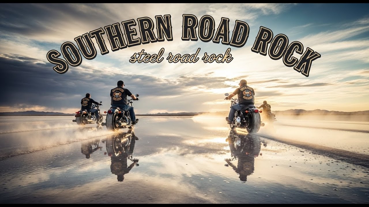 Steel Road Rock – Midnight Pulse 💀⚡ Ghost Riders | Chrome Beats in the Rain #DarkNeon #SteelRoadRock