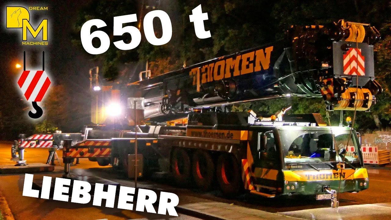 LIEBHERR LTM 1650-8.1 🚧⛓️ heavy crane 🏗️ 650 ton manoeuvring Setup with luffing jib new cranes 👷