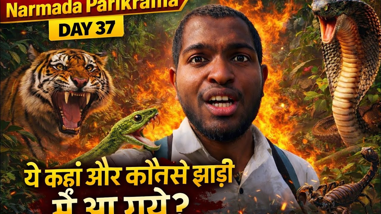 नर्मदा परिक्रमा | डे ३७ | ये झाड़ी थी या जंगल | और क्यों हम गए यहाँ पर 🥺