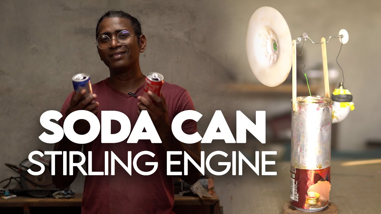 I Built a Working Engine from Soda Cans | DIY Stirling Engine Explained in DETAIL
