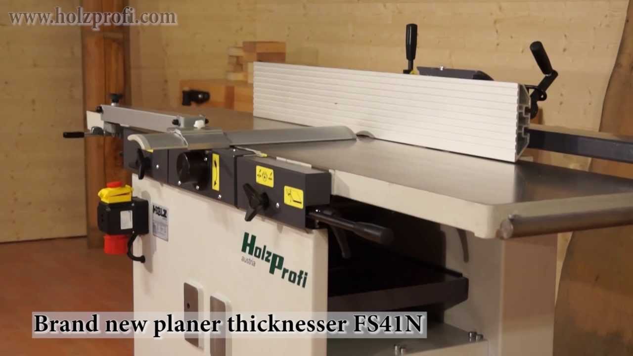 Surface planing and thicknessing with the Holzprofi FS41N planer and thicknesser