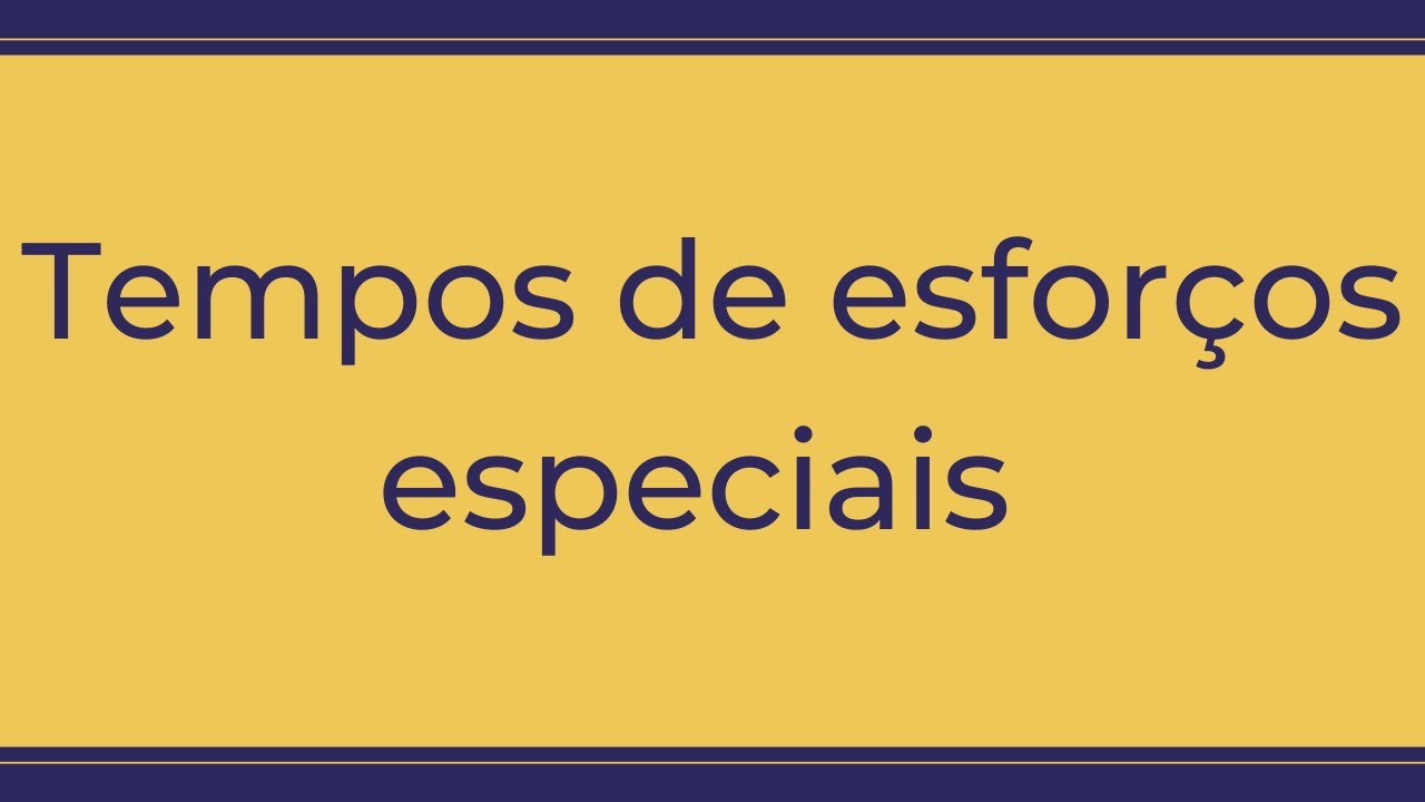 TRIGUEIRINHO | Tempos de esforços especiais.