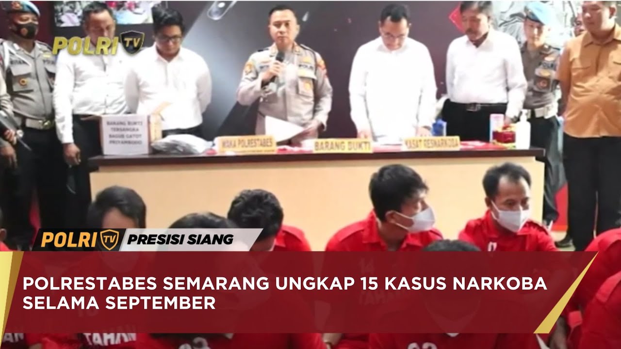 POLRESTABES SEMARANG UNGKAP 15 KASUS NARKOBA SELAMA SEPTEMBER