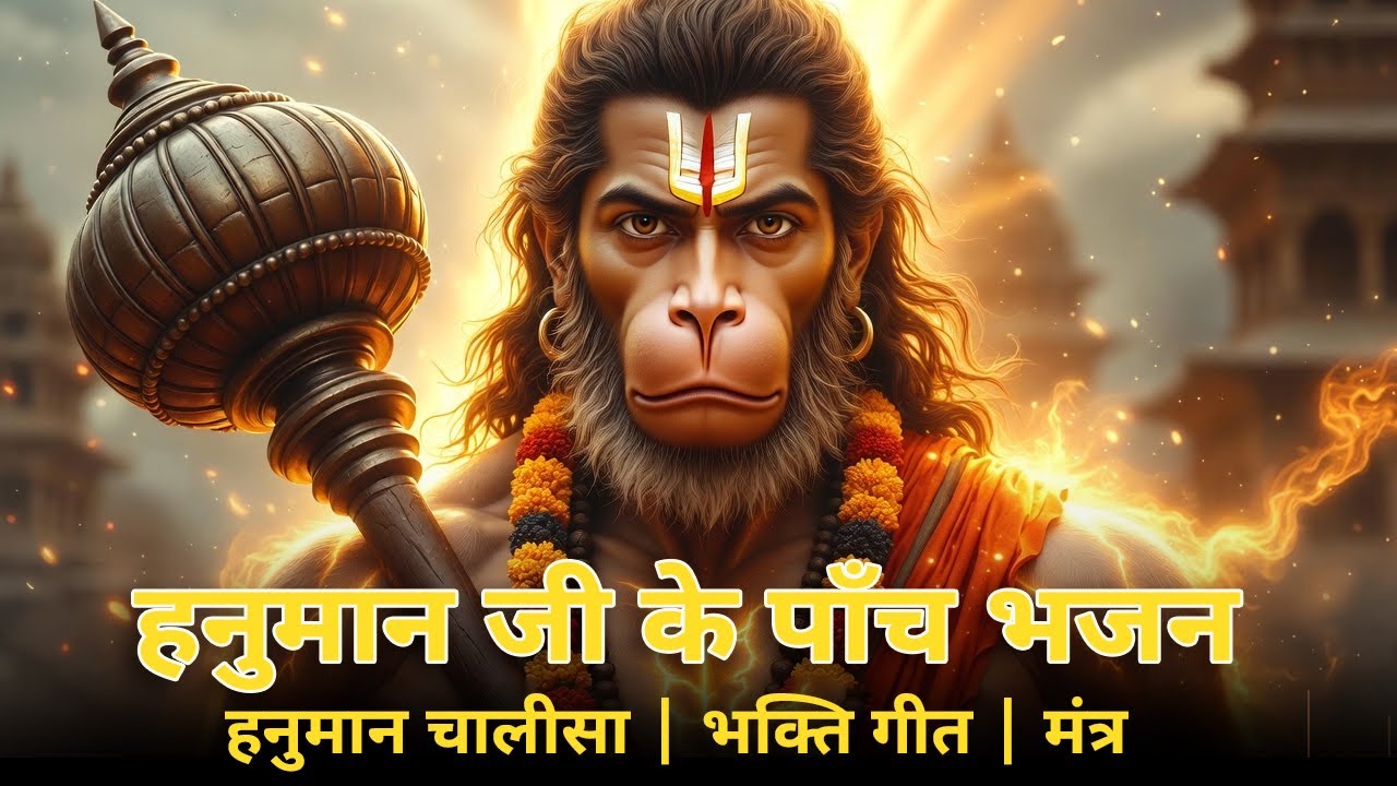 हनुमान जी के पाँच भजन | संकट मोचन हनुमान | Bhakti Songs Collection | हनुमान चालीसा | मंत्र