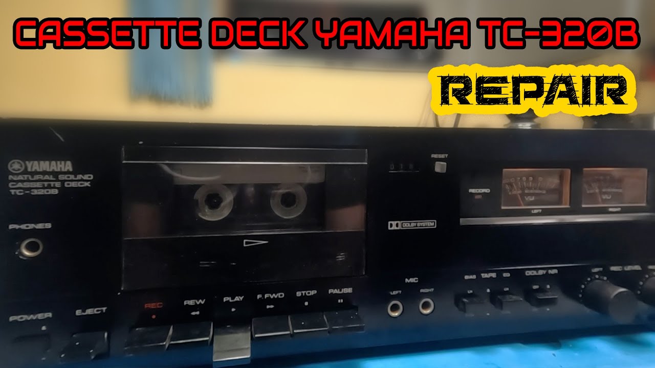Yamaha TC-320 - ремонт стерео кассетной деки, замена пассиков