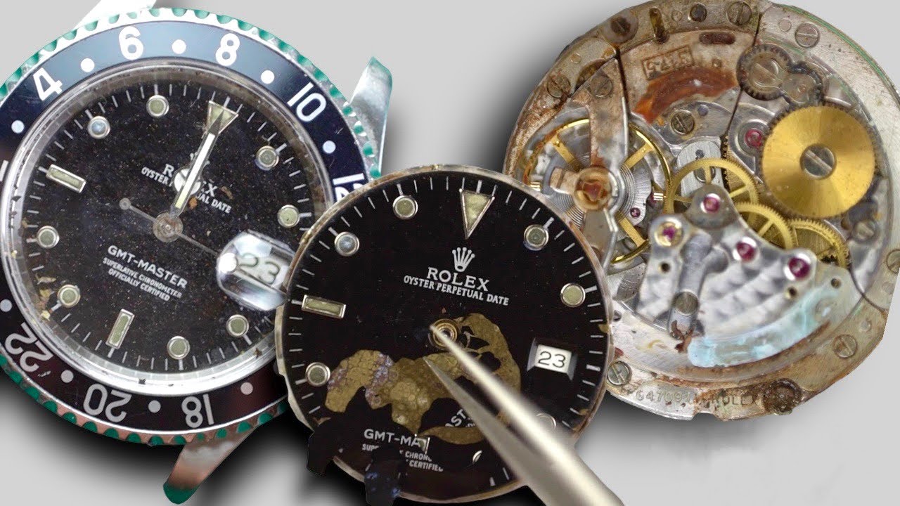Restoring a Rusted Water Damaged Rolex GMT - INSANE Before & After !