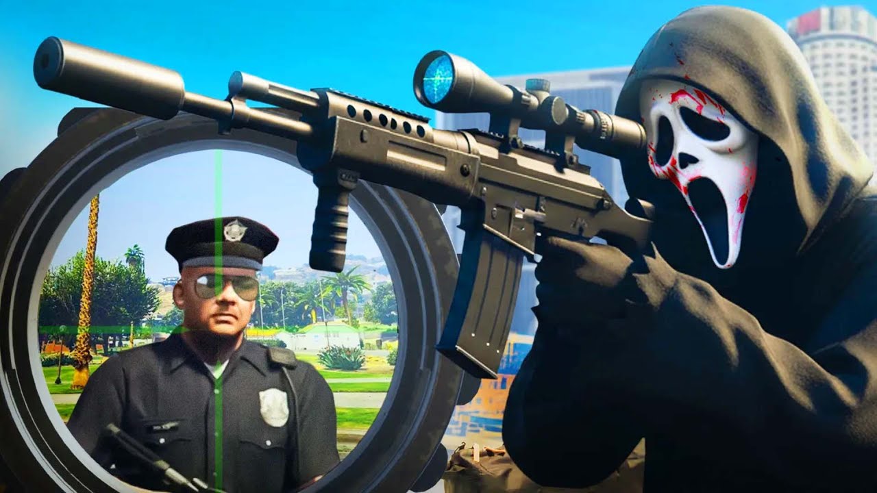 HUNTING COPS DOWN AS GHOSTFACE IN GTA 5 RP!