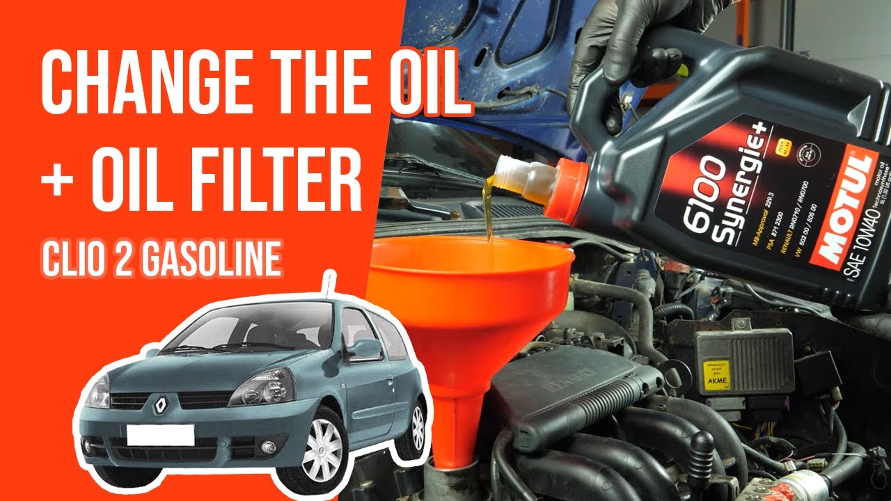 Change the oil and the oil filter Clio mk2 1.2i 🛢