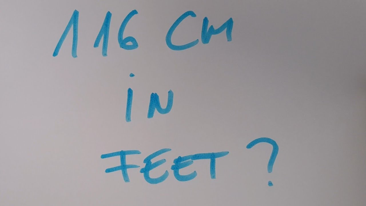 116 cm in feet?