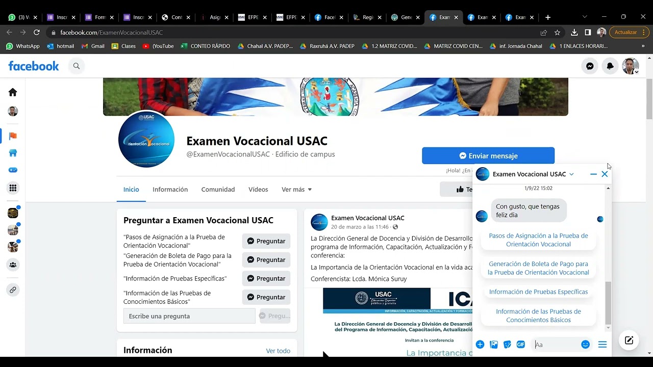 Reposición Constancia de Orientación Vocacional USAC / PADEP