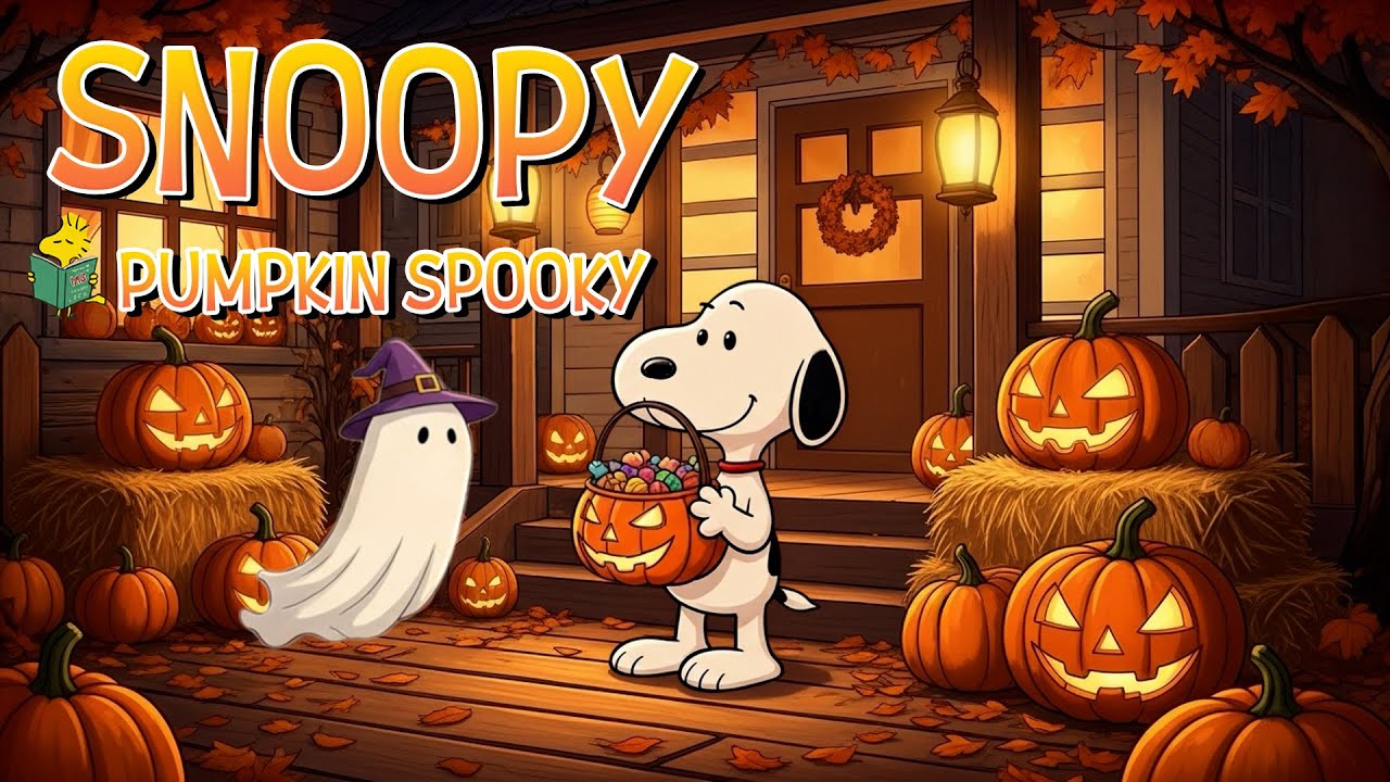 🎃 Snoopy&rsquo;s Pumpkin Spooky  👻 Cozy Lofi Halloween Fun the Porch 🍬 Chill Lofi Autumn Night for Relax 🌙