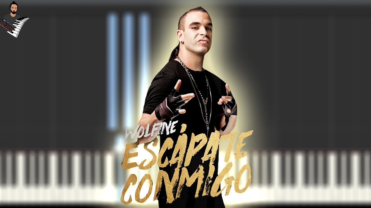 Wolfine Feat. &Ntilde;ejo- Escapate Conmigo | Instrumental Piano Tutorial / Partitura / Karaoke / MIDI