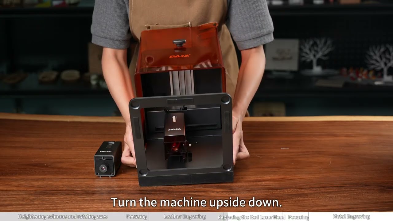 DJ6 Pro Rotating axis+computer usage tutorial-eng#laserengraving #daja