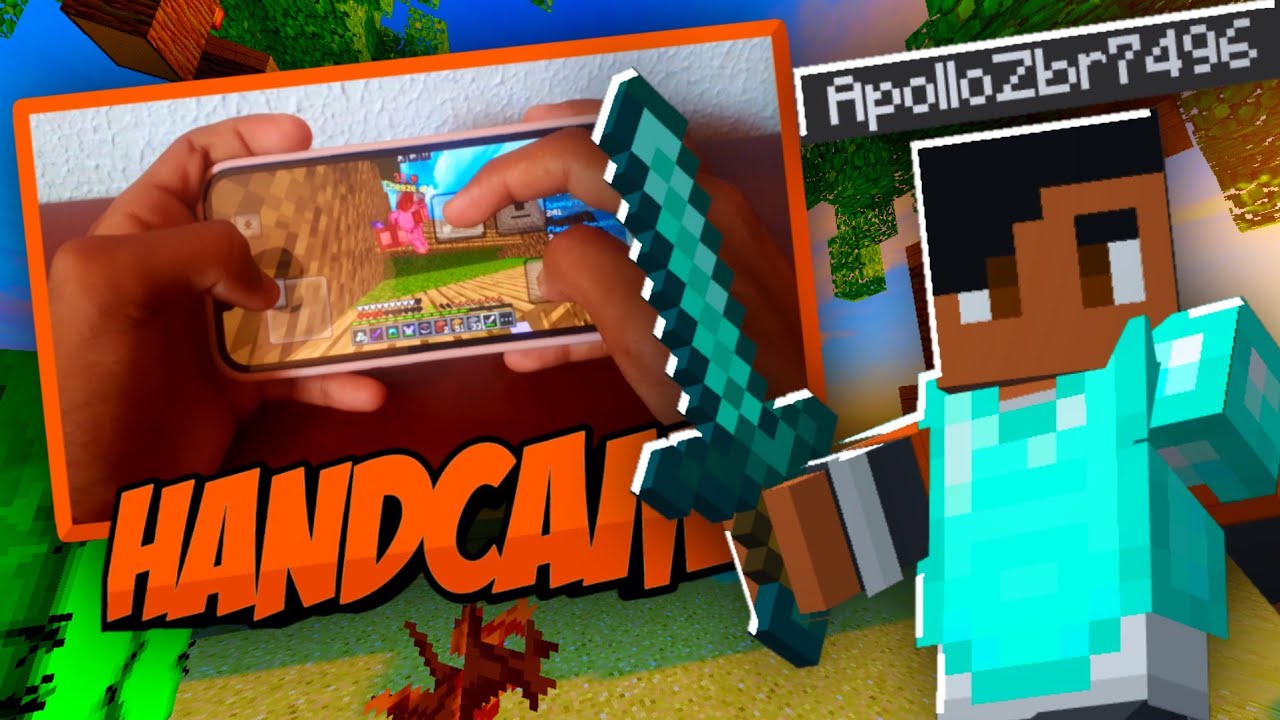Skywars Handcam com os Novos Controles | MCPE | Cubecraft