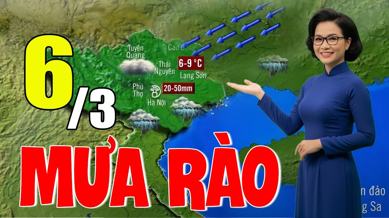Tin b&atilde;o Mới Nhất | Dự b&aacute;o thời tiết h&ocirc;m nay ng&agrave;y mai 6/3 | dự b&aacute;o thời tiết 3 ng&agrave;y tới#baoso1